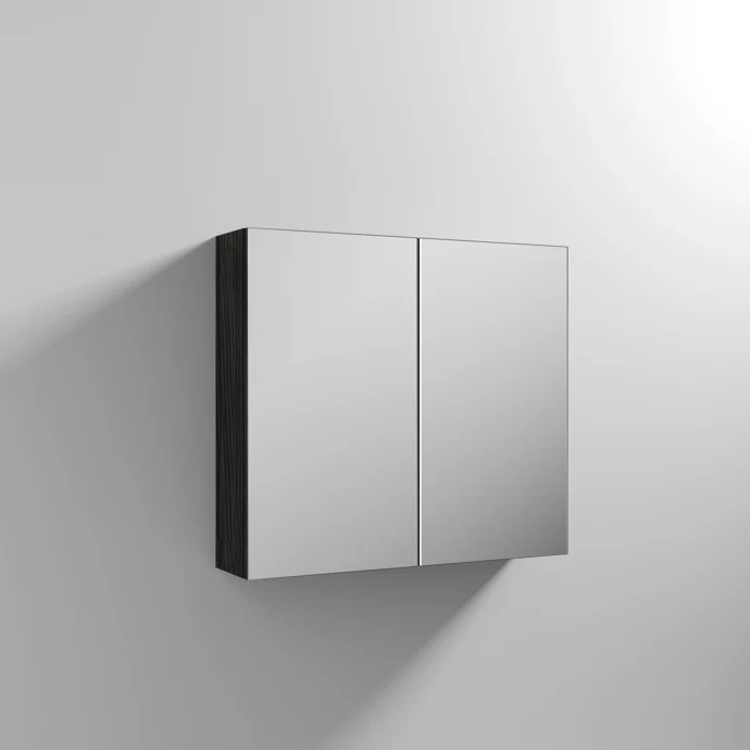 Cape 800mm Mirror Cabinet - Charcoal Black