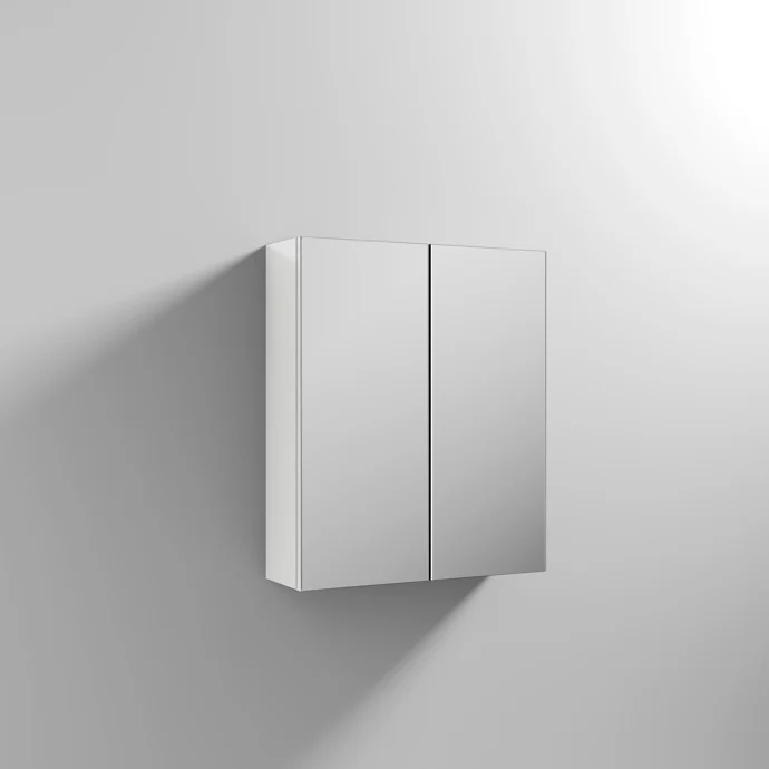Cape 600mm Mirror Cabinet - Gloss White