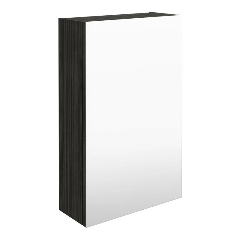 Cape 450mm Mirror Cabinet - Charcoal Black