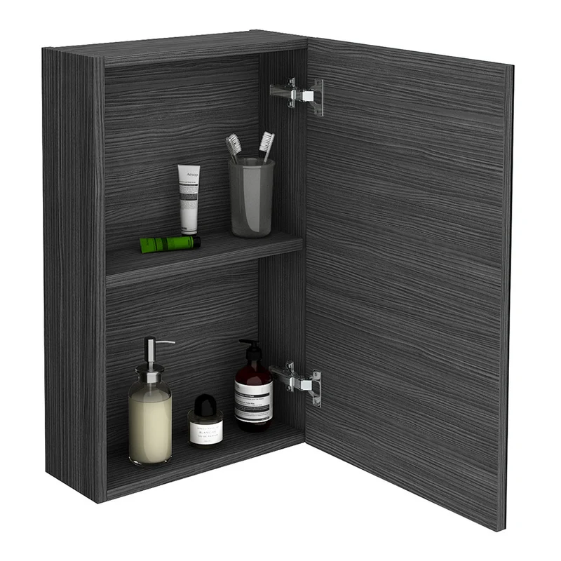 Cape 450mm Mirror Cabinet - Charcoal Black