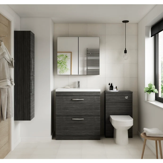 Cape 500mm Toilet Unit - Charcoal Black