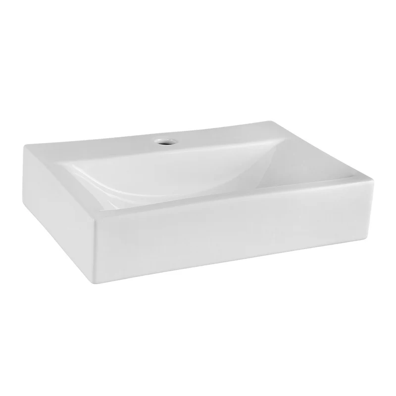 Cape Rectangular 460mm Countertop Basin With Tap Hole