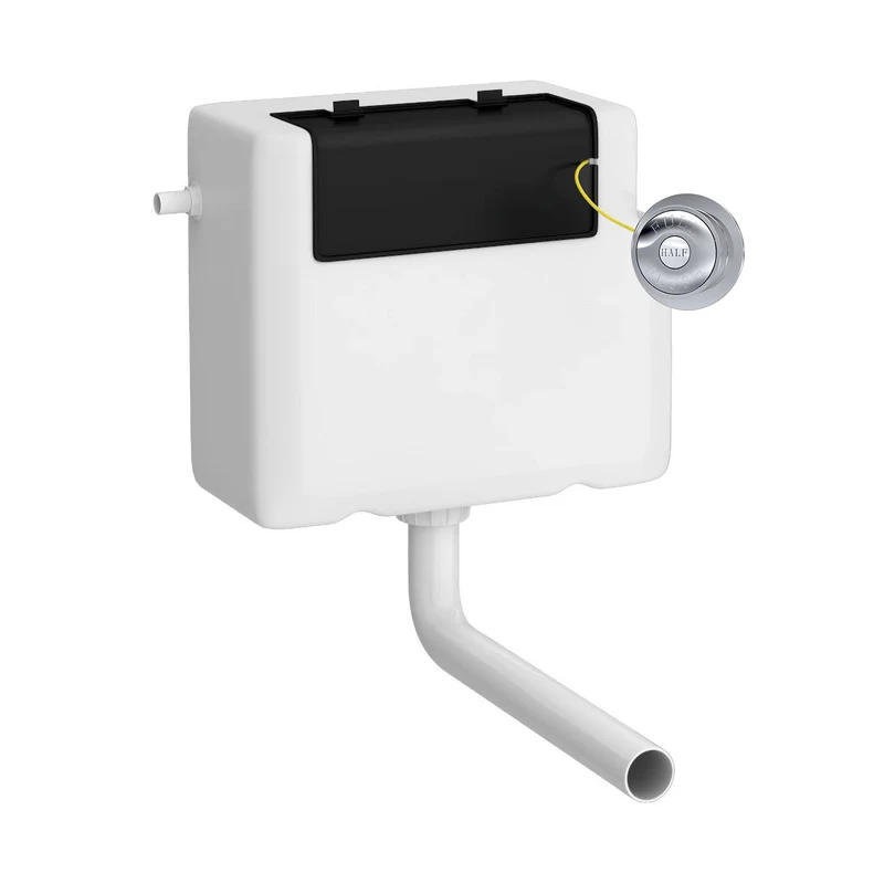 Universal Access Dual Flush Concealed Cistern With Side Inlet & Traditional Flush Button - Chrome