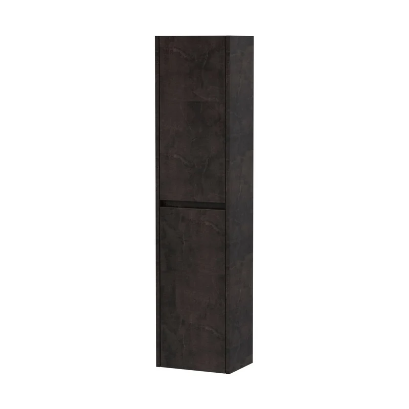 Nuie Havana Tall Unit Contemporary Metallic Slate MFC Textured Matt 1433x350x255mm