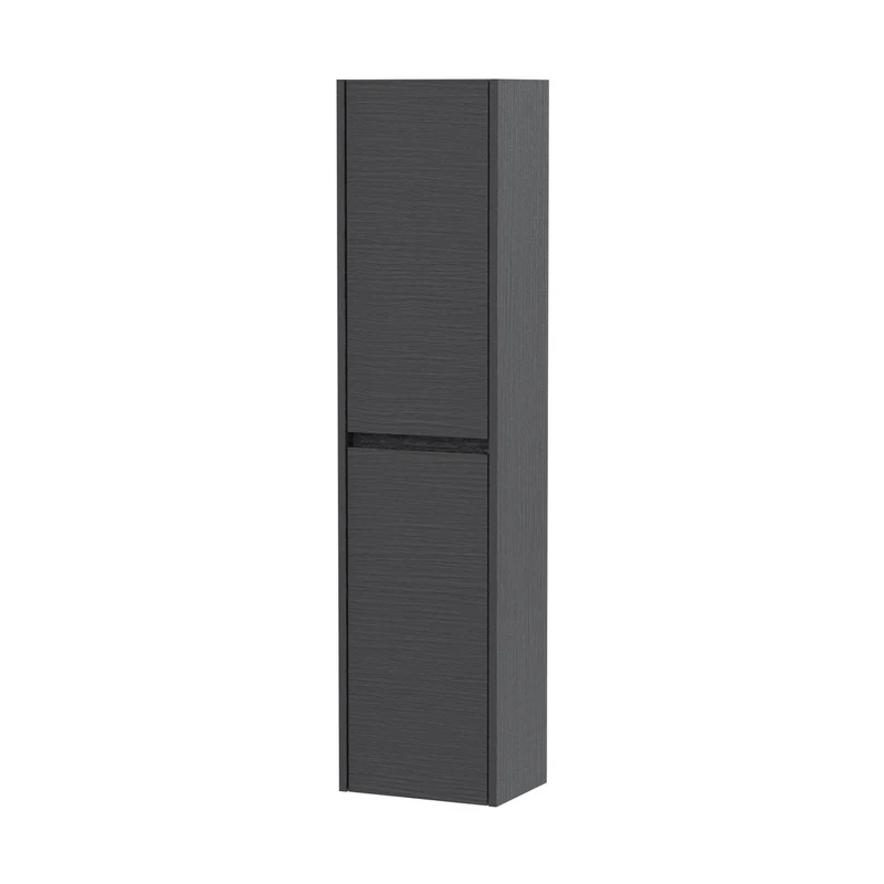 Nuie Havana Tall Unit Contemporary Graphite Grey Woodgrain MFC Textured Woodgrain 1433x350x255mm
