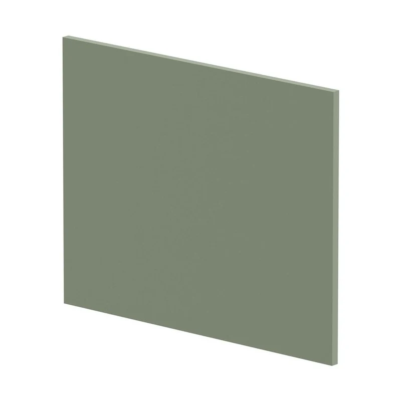 Nuie Bath Panels Shower Bath End Panel (700mm) Contemporary Satin Green MDF Painted Matt 540x680x18mm