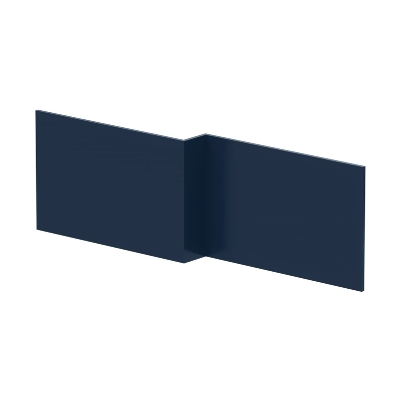 Nuie Bath Panels 1700mm Square Shower Bath Front Panel Contemporary Midnight Blue MDF Painted Matt 540x1698x163mm
