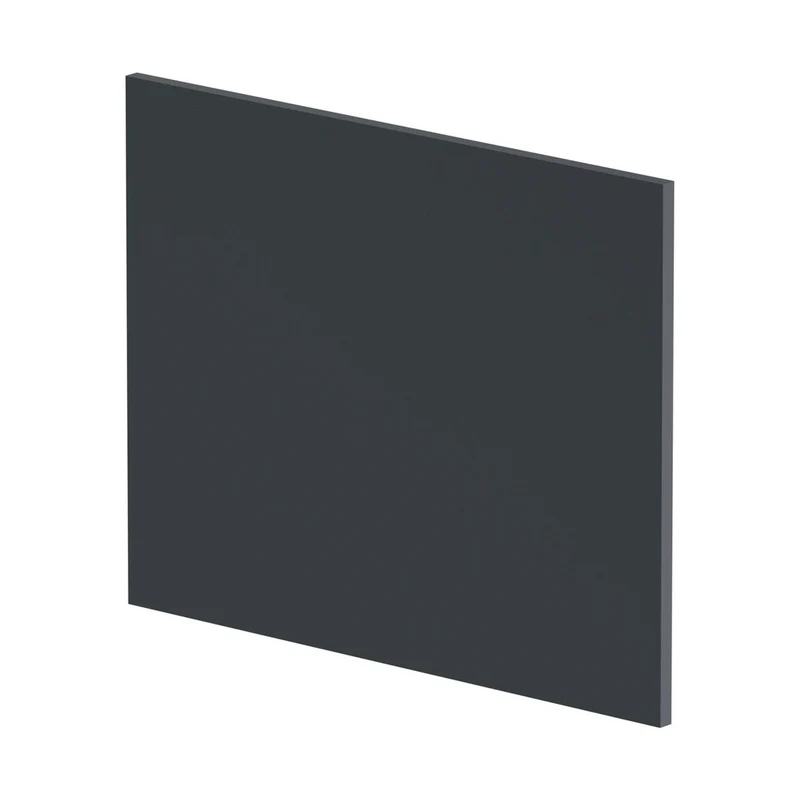 Nuie Bath Panels Shower Bath End Panel (700mm) Contemporary Soft Black MDF Painted Matt 540x680x18mm