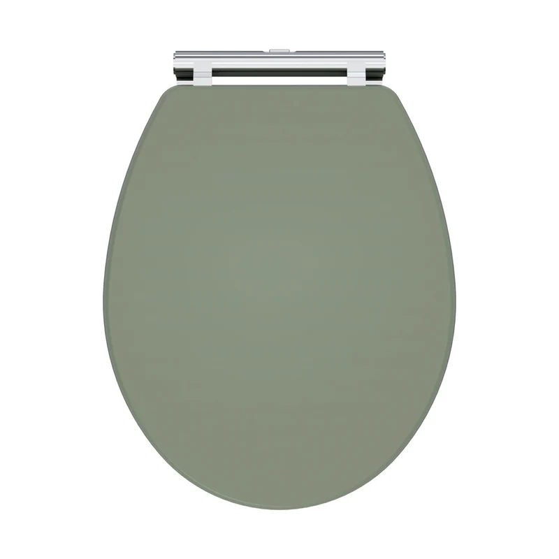 Nuie Classique Soft Close Wooden Toilet Seat Traditional Satin Green MDF Vinyl,zinc Alloy 60x350x451mm