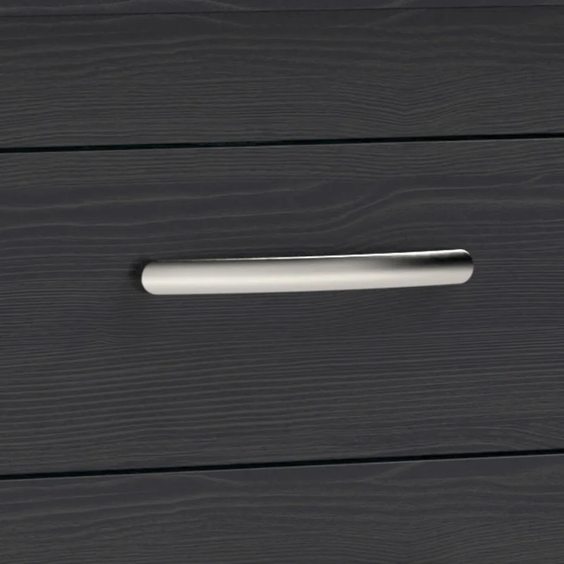 Cape 600mm Wall Hung 2 Drawer Vanity Unit & Worktop - Charcoal Black