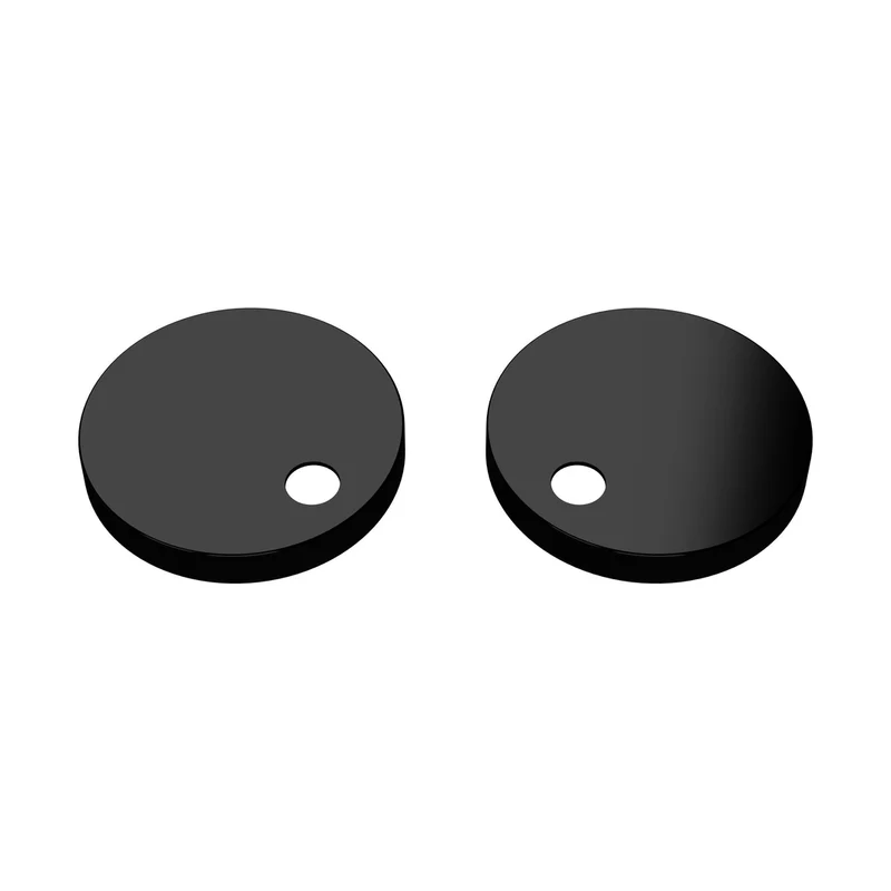 Nuie Toilet Accessories Matt Black Toilet Seat Cover Caps Black Contemporary Stainless Steel 70x70x99mm