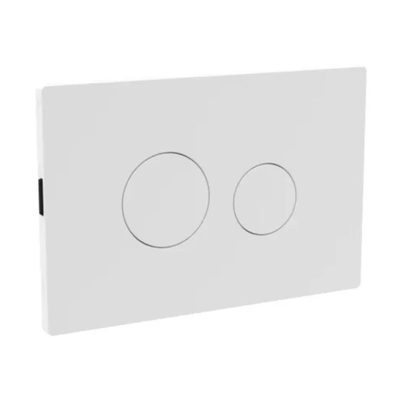 Nuie Toilet Accessories Matt White Round Plate For Pneumatic Dual Flush Contemporary ABS 70x70x99mm