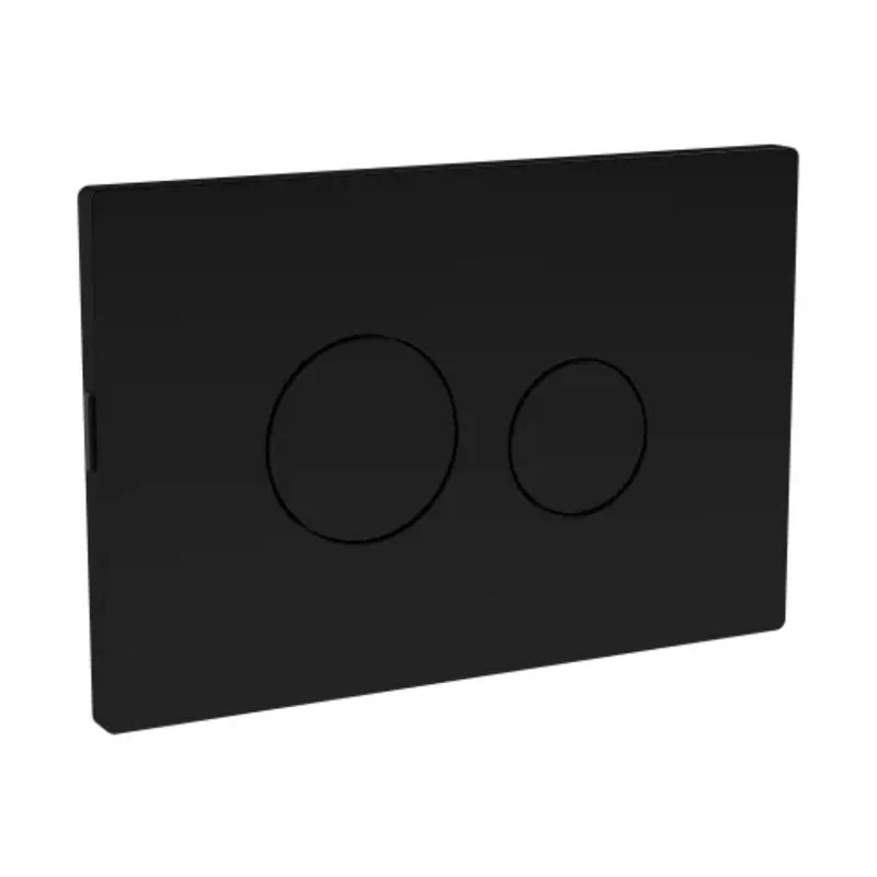 Nuie Toilet Accessories Matt Black Round Plate For Pneumatic Dual Flush Contemporary ABS 70x70x99mm