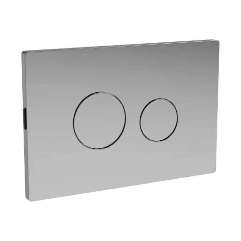 Nuie Toilet Accessories Chrome Round Plate For Pneumatic Dual Flush Contemporary ABS 70x70x99mm