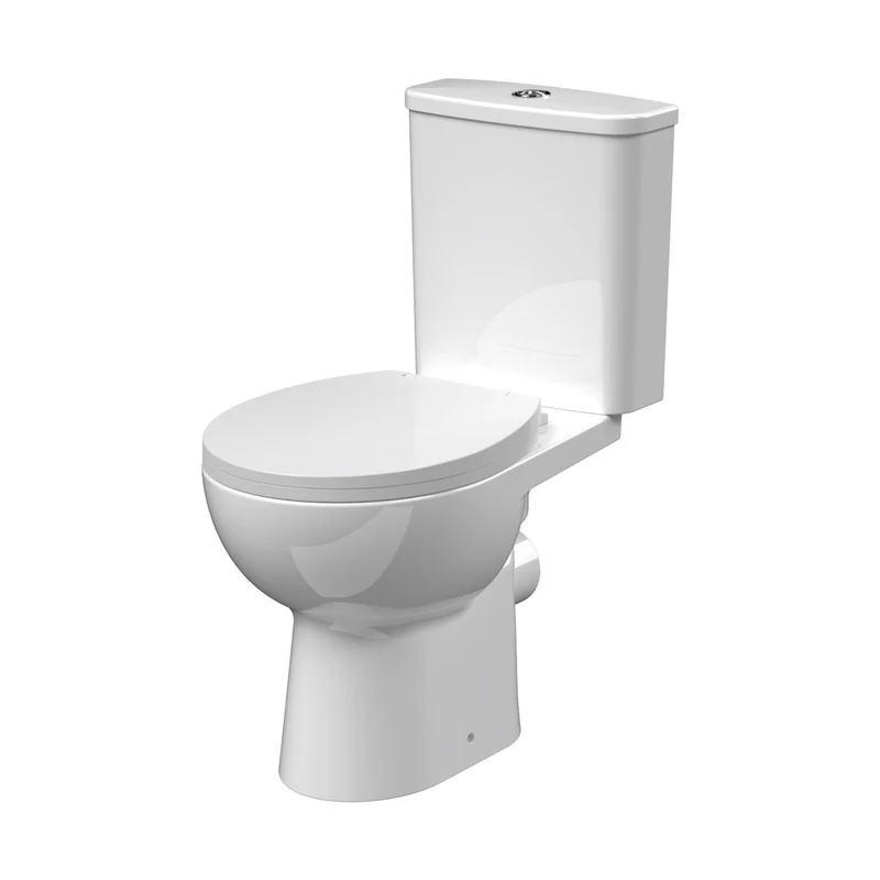 Nuie Fay Rimless Pan Cistern & Seat Pack Contemporary White Vitreous China 780x352x635mm