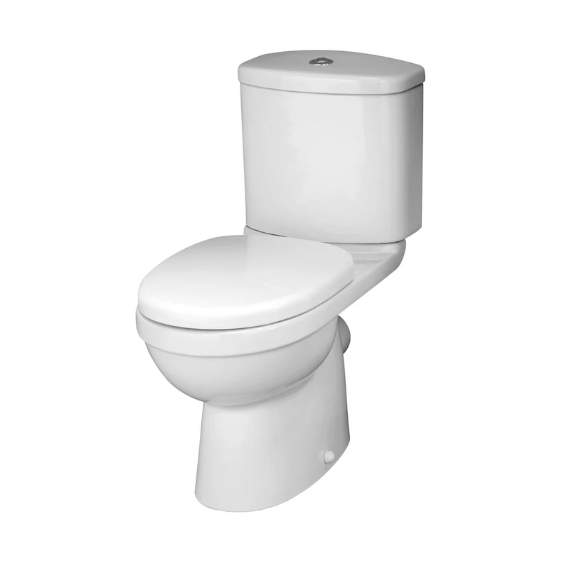 Nuie Ivo Rimless Pan, Cistern & Seat Contemporary White Vitreous China 810x370x650mm