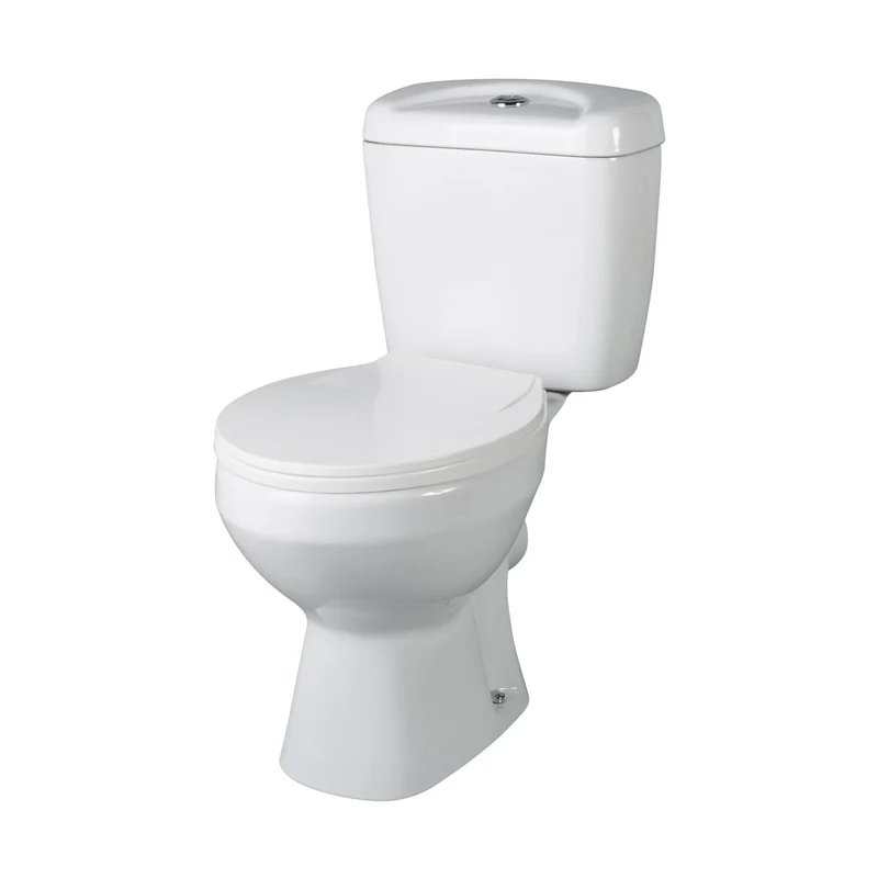 Nuie Melbourne Pan, Cistern & Seat Contemporary White Vitreous China 748x382x635mm
