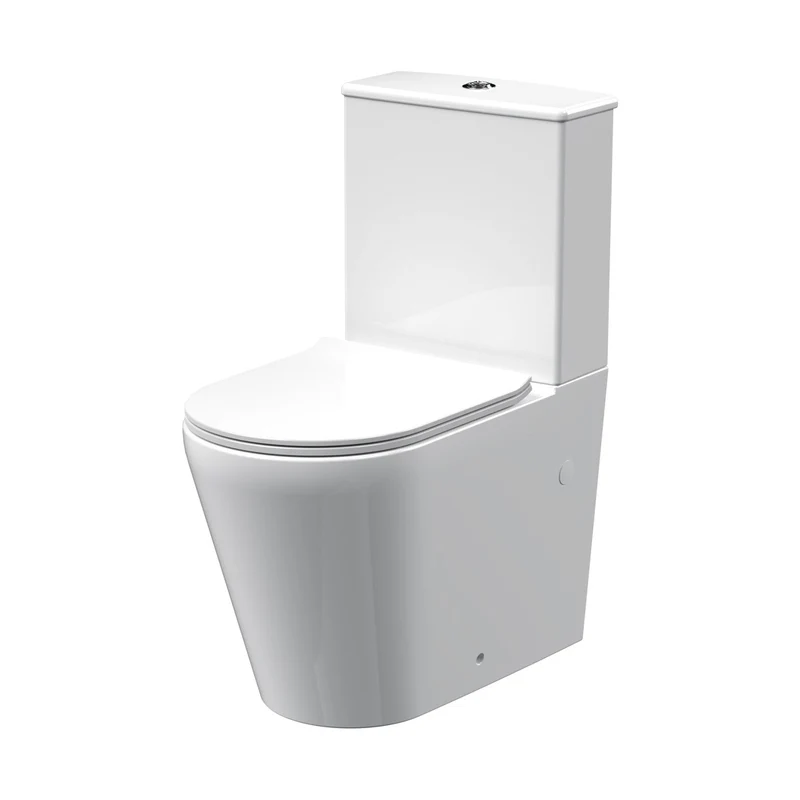 Nuie Freya Pan, Cistern & Seat Contemporary White Vitreous China 790x374x610mm
