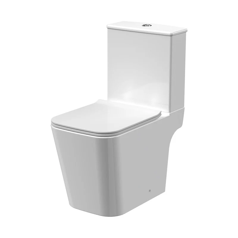 Nuie Orlen Rimless Pan, Cistern & Soft Close Seat Contemporary White Vitreous China 785x365x650mm