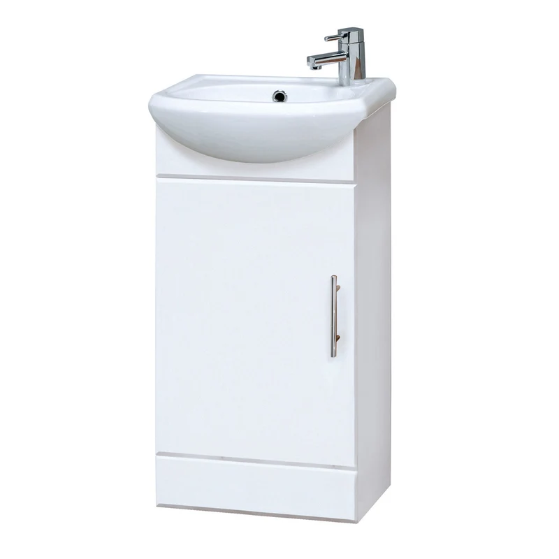 Layla 903mm Furniture Pack With Basin, Back To Wall Toilet & Cistern - Gloss White