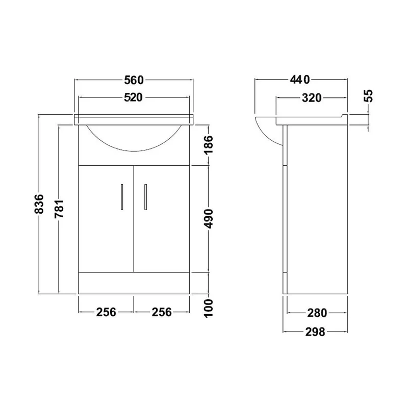 Layla 1033mm Furniture Pack With Basin, Back To Wall Toilet & Cistern - Gloss White