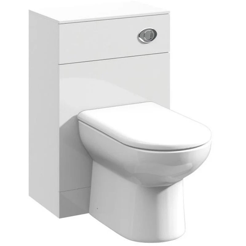 Layla 1033mm Furniture Pack With Basin, Back To Wall Toilet & Cistern - Gloss White