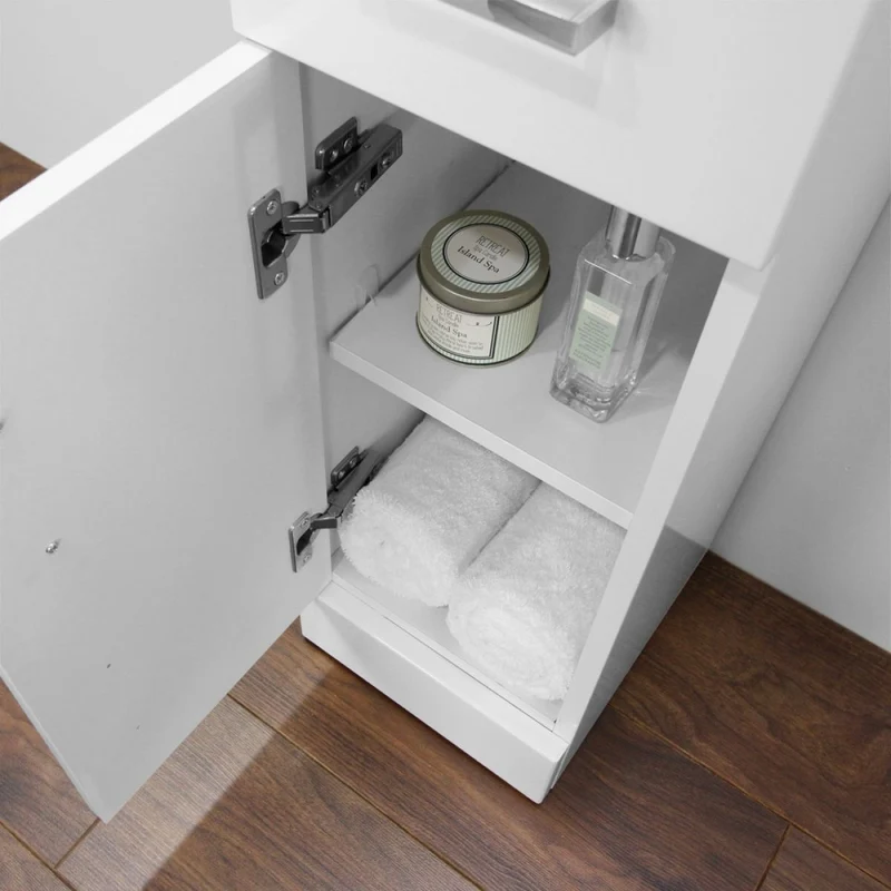 Layla 250mm Cupboard Unit, 330mm Deep - Gloss White