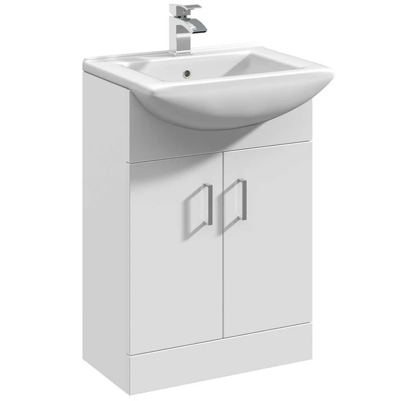 Layla 1015mm Furniture Pack With Basin, Back To Wall Toilet & Cistern - Gloss White