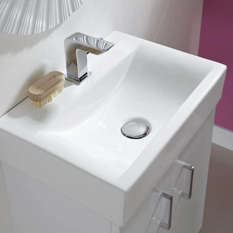 Layla 450mm Cloakroom Wall Hung Vanity Unit & Basin - Gloss White