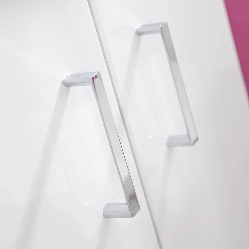 Layla 450mm Cloakroom Floor Standing Vanity Unit & Basin - Gloss White