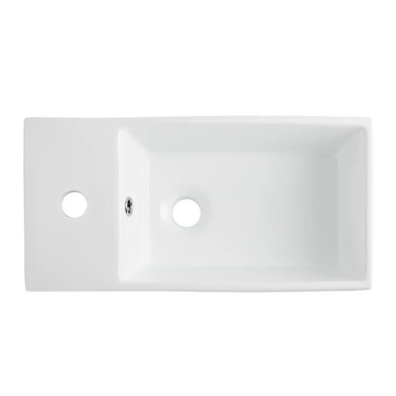 Layla 480mm Cloakroom Floor Standing Vanity Unit & Basin - Gloss White