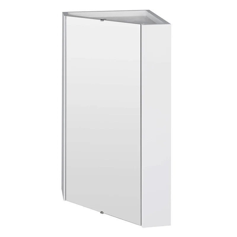 Layla Corner Mirror Cabinet - Gloss White