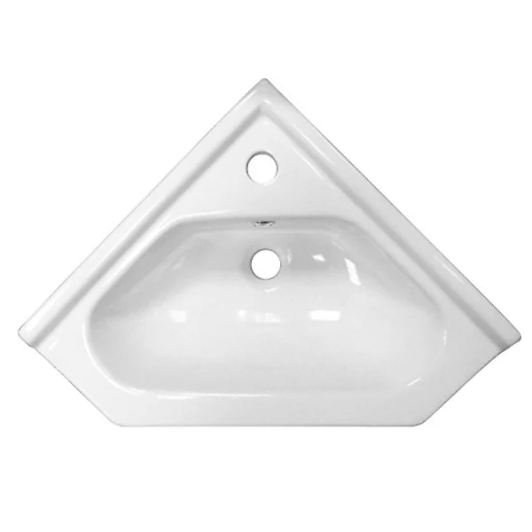 Layla 2 Door Corner Vanity Unit & Basin - Gloss White