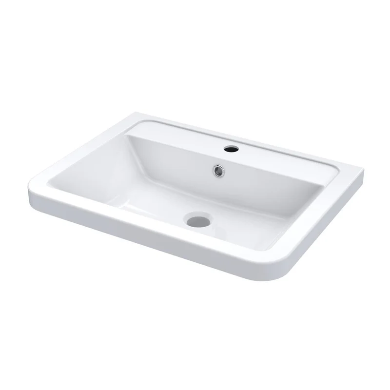 Marina 800mm Wall Hung Vanity Unit & Ceramic Basin - Gloss White