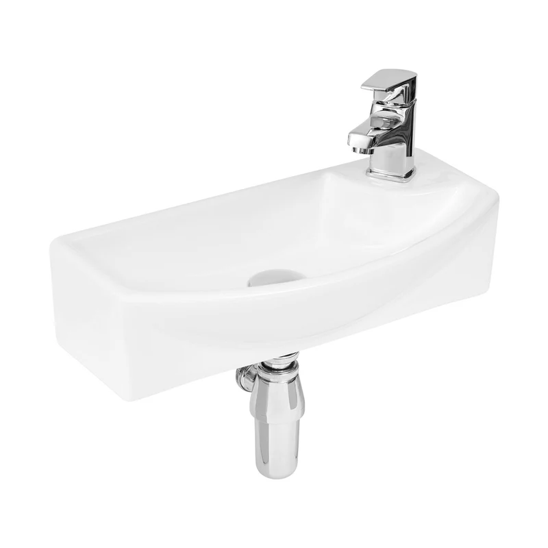 Nuie Wall Hung Basins Wall Hung Vessel Contemporary White Vitreous China 120x450x220mm - NBV160
