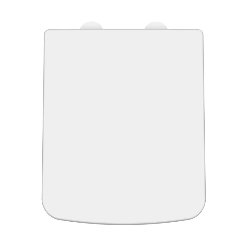 Nuie Toilet Seats Square Soft Close Seat Contemporary Gloss White Urea 70x358x435mm - NCH198W