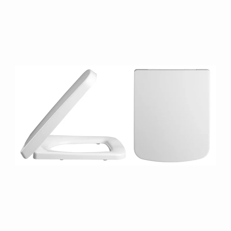Nuie Square Soft Close Seat Contemporary White Polypropylene,stainless Steel Nylon 52x355x430mm
