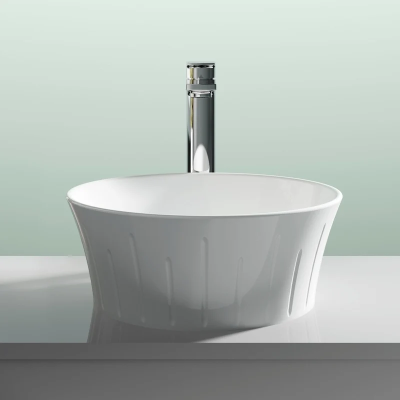 Nuie Vessels Round Vessel Contemporary White Vitreous China 140x360x360mm