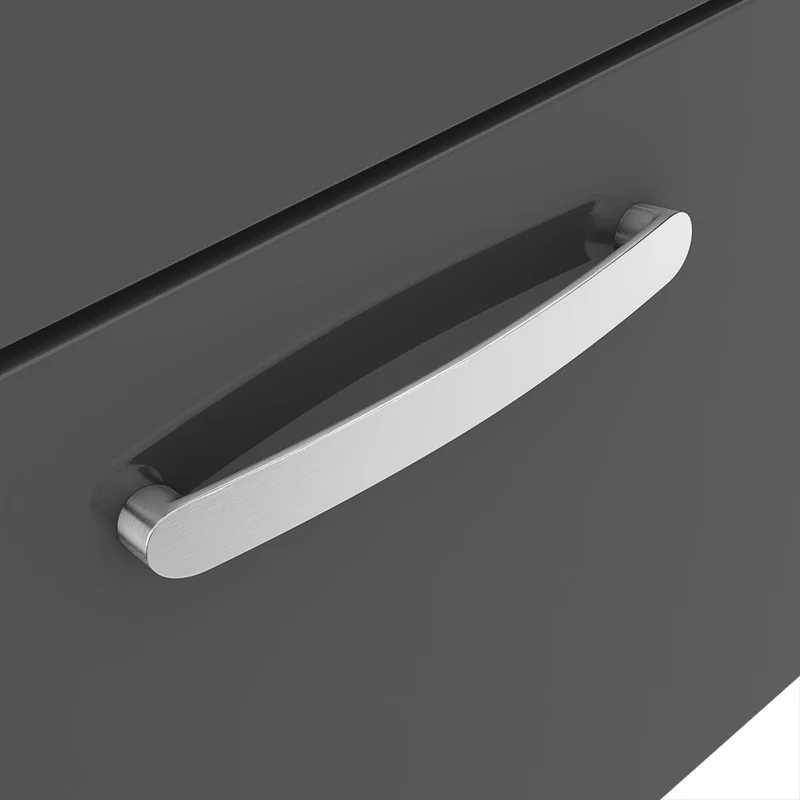 Cape 500mm Wall Hung Single Drawer Vanity Unit & Worktop - Gloss Grey