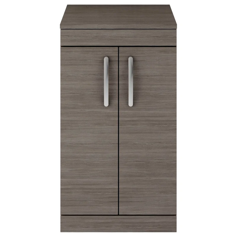 Cape 500mm Floor Standing 2 Door Vanity Unit & Worktop - Anthracite Woodgrain