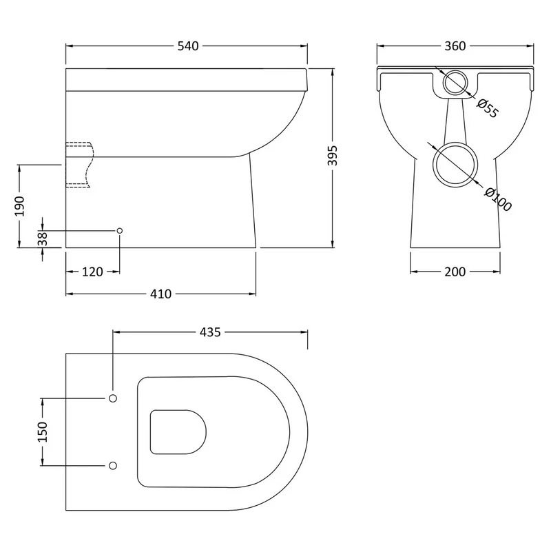 Jenson Back To Wall Toilet & Soft Close Seat