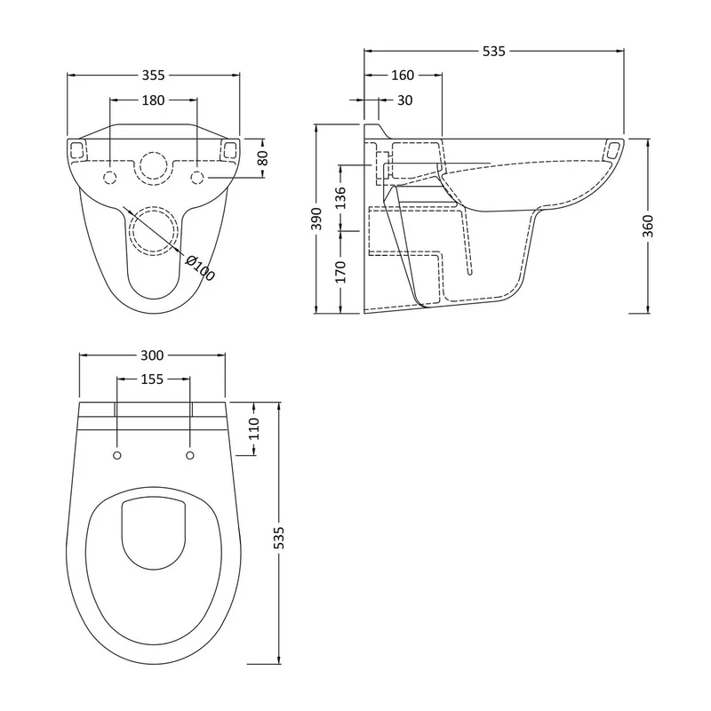 Layla Wall Hung Toilet & Soft Close Seat