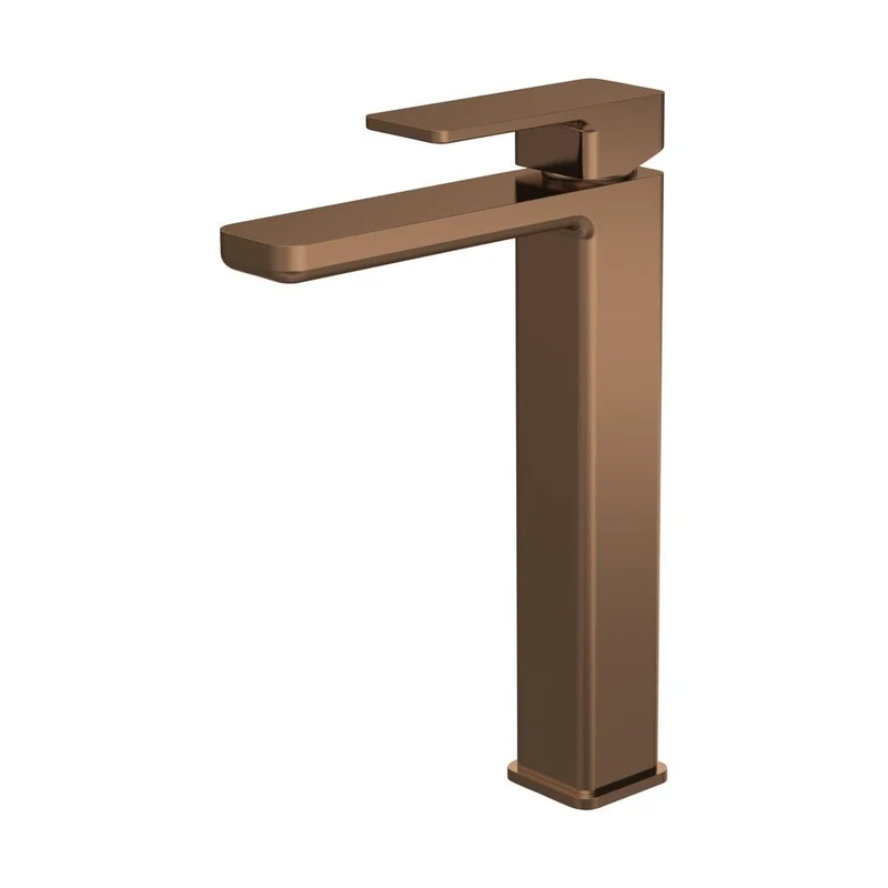 Nuie Windon High Rise Mono Basin Mixer Contemporary Brushed Bronze Brass 290x50x192mm