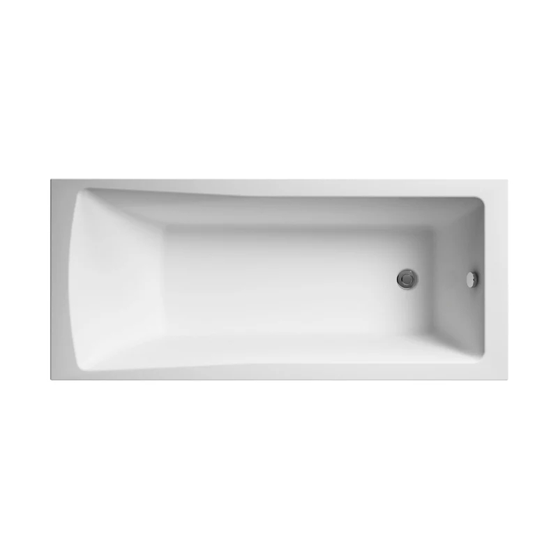 Nuie Linton Eternalite Square Single Ended Bath 1800 X 800mm Contemporary White Acrylic Eternalite