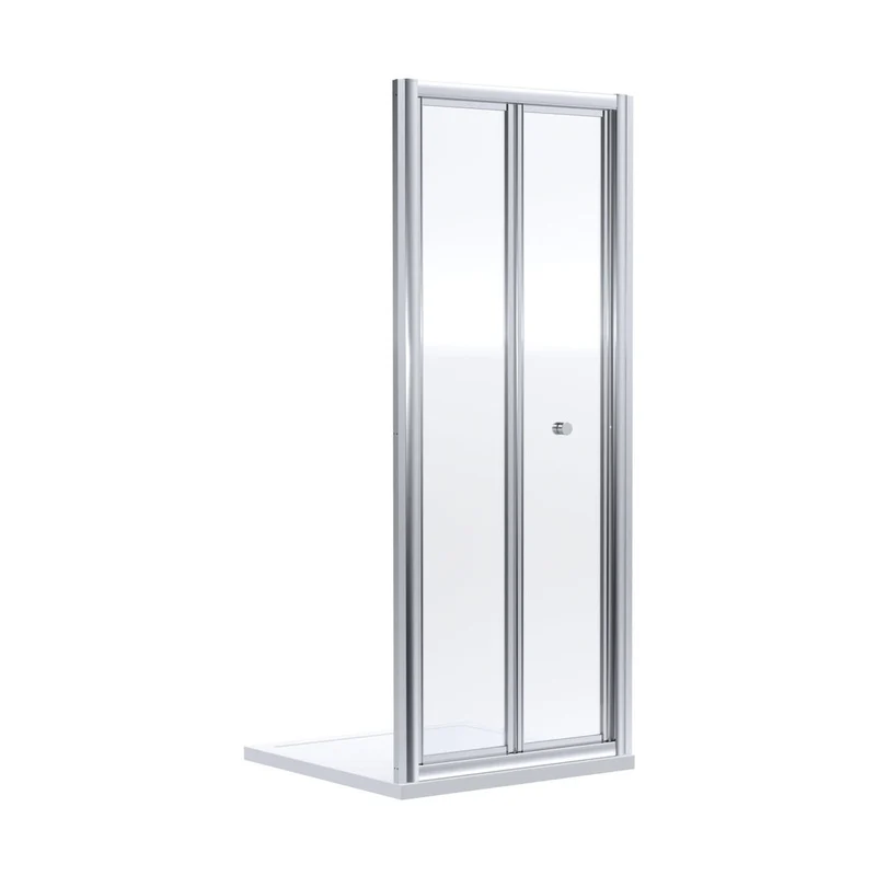 Nuie Rene 1900 X 760mm Bi-fold Shower Door Contemporary Chrome Aluminium 1900x750x39mm