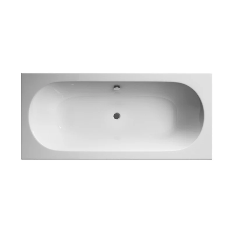 Nuie Otley Round Double Ended Bath 1800 X 800mm Contemporary White Acrylic