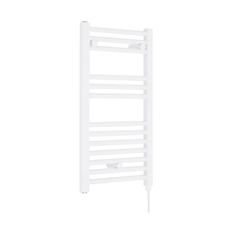 Nuie Electric Towel Rail Contemporary White Steel 720x400x30mm