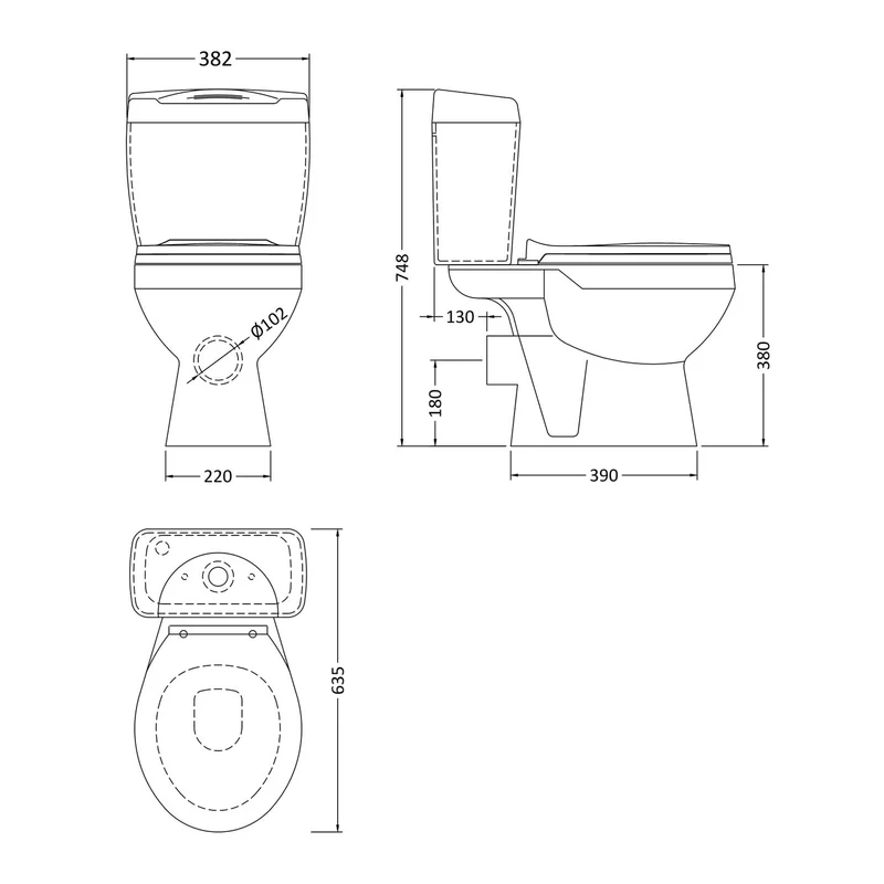 Layla Close Coupled Toilet & Seat