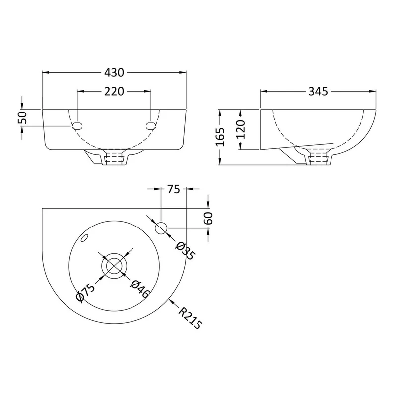 Marina 430mm Basin