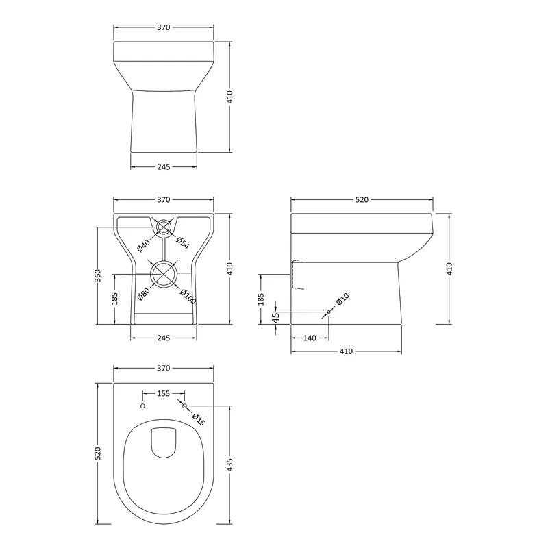 Lomond Back To Wall Toilet & Soft Close Seat
